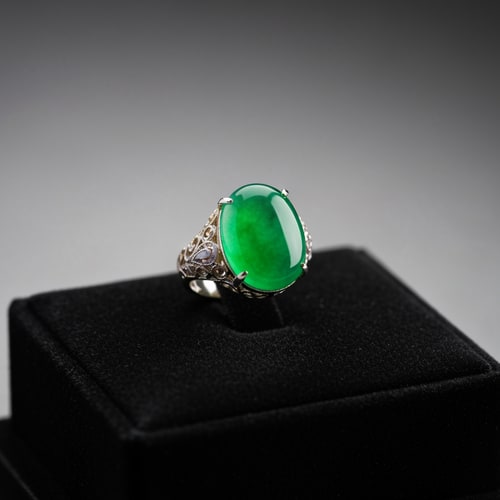 AI Design for Jewelry design display for green jadeite