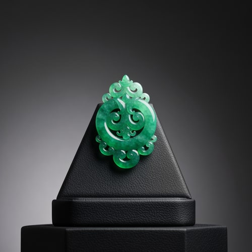 AI Design for Jewelry design display for green jadeite
