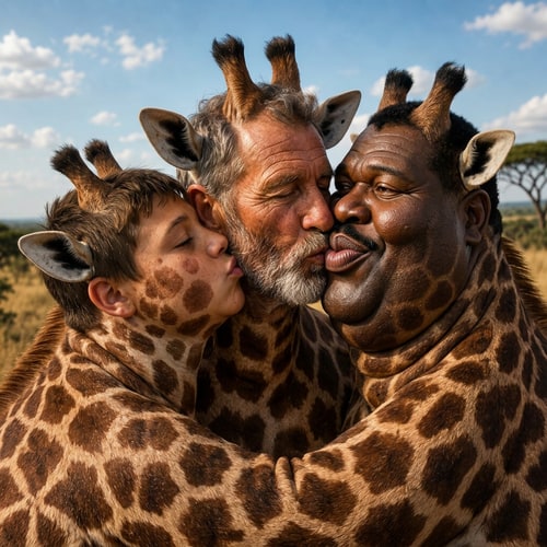 AI Design for make a third guy and make all of them kiss