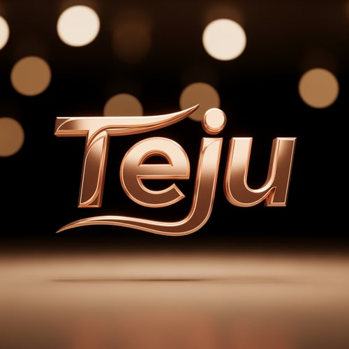 AI Design for creat a my name with brand name teju