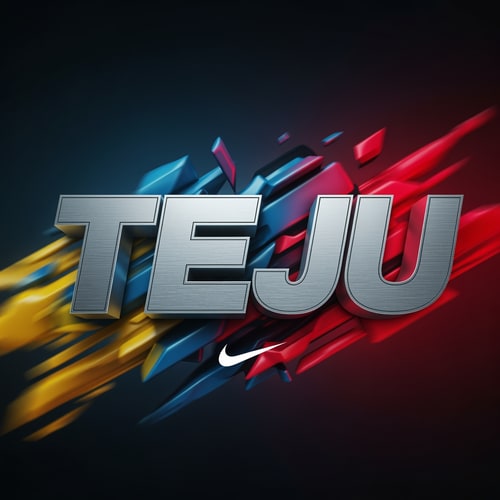 AI Design for creat a my name wi h brand name teju more like a video