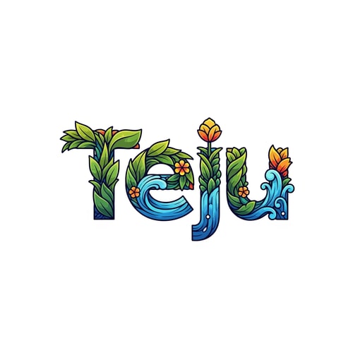 AI Design for creat a my name with brand name teju