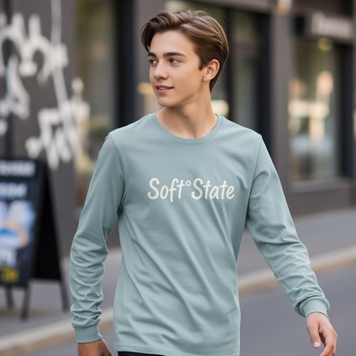 AI Design for Créame un diseño de ropa de adolescente chico q ponga Soft°State