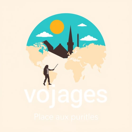 AI Design for agence se spécialise dans l'organisation de voyages sur mesure, adaptés aux besoins spécifiques de chaque client. Ils proposent des destinations variées à travers le monde, incluant l'Europe, l'Asie, l'Afrique et les Amériques. Leur approche repose sur un accompagnement personnalisé pour créer des séjours uniques, que ce soit pour des voyages individuels, en famille ou en groupe. L'agence se situe au 41 rue Saint Laud, à Angers. i want a logo with the name of the brand 'Place aux voyages'