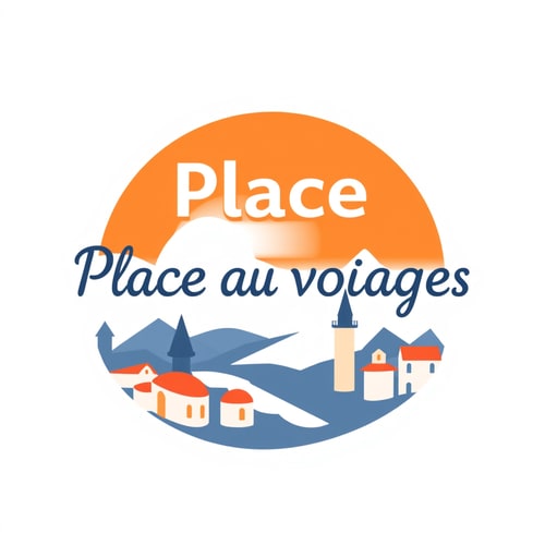AI Design for agence se spécialise dans l'organisation de voyages sur mesure, adaptés aux besoins spécifiques de chaque client. Ils proposent des destinations variées à travers le monde, incluant l'Europe, l'Asie, l'Afrique et les Amériques. Leur approche repose sur un accompagnement personnalisé pour créer des séjours uniques, que ce soit pour des voyages individuels, en famille ou en groupe. L'agence se situe au 41 rue Saint Laud, à Angers. i want a logo with the name of the brand 'Place aux voyages'