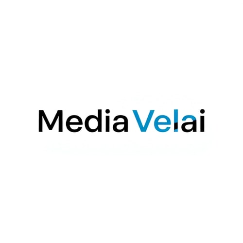 AI Design for Minimal modern typography logo for the brand name “Media Velai”.
Concept: clean and professional, representing all media works, video editing, and production services.
Style: geometric, sans-serif, bold but aesthetic typography with smooth letter spacing.
Colors: Black & White base, with optional highlight in royal blue or gradient neon for a modern touch.
Layout: Horizontal wordmark (easy to use on digital + print).
Mood: sleek, futuristic, creative, easy to read, similar to top creative media agencies like Pixel Studios, Eagle Media, and Social Beat.
Output: flat vector logo, minimal design, high contrast, scalable.