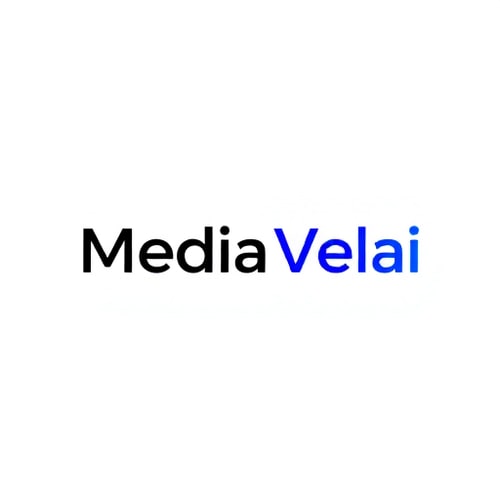 AI Design for Minimal modern creative logo for the brand name “Media Velai”.
Concept: clean and professional, representing all media works, video editing, and production services.
Style: geometric, sans-serif, bold but aesthetic typography with smooth letter spacing.
Colors: Black & White base, with optional highlight in royal blue or gradient neon for a modern touch.
Layout: Horizontal wordmark (easy to use on digital + print).
Mood: sleek, futuristic, creative, easy to read, similar to top creative media agencies like Pixel Studios, Eagle Media, and Social Beat.
Output: flat vector logo, minimal design, high contrast, scalable.