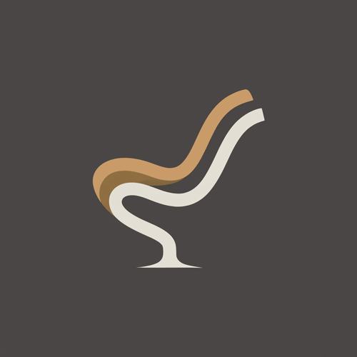 AI Design for An abstract icon representing seating, but not in a literal way (no chairs or tables). You could explore geometric shapes or lines that subtly suggest seating arrangements, such as a rounded or rectangular pattern