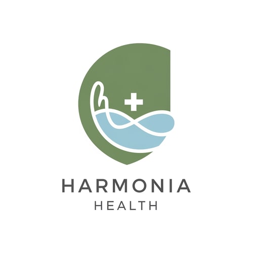 AI Design for “Design a modern, minimalist logo for a health and care brand. The logo should convey trust, calmness, safety, and support. Use abstract symbols inspired by healthcare, wellness, balance of body and mind, and protection. Clean and simple style, suitable for health, medical, and wellness brands. Soft, calming color palette such as natural green, light blue, or neutral tones. No clutter, no unnecessary details. Professional, modern, and timeless design suitable for website, app, and print.”