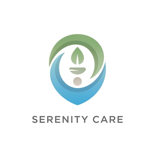 AI Design for “Design a modern, minimalist logo for a health and care brand. The logo should convey trust, calmness, safety, and support. Use abstract symbols inspired by healthcare, wellness, balance of body and mind, and protection. Clean and simple style, suitable for health, medical, and wellness brands. Soft, calming color palette such as natural green, light blue, or neutral tones. No clutter, no unnecessary details. Professional, modern, and timeless design suitable for website, app, and print.”