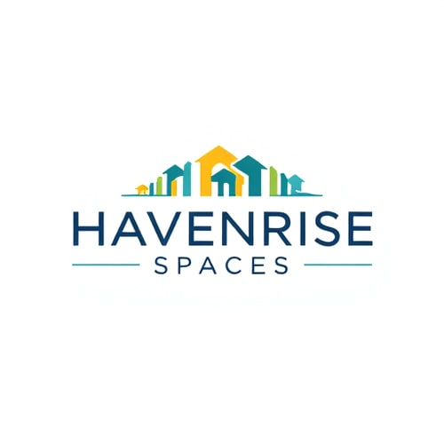 AI Design for create a logo for a company by name "Havenrise Spaces". It's an architectural, residential, interior design, civil engineering, construction, real estate and design based company. provide a suitable logo related to the company's name