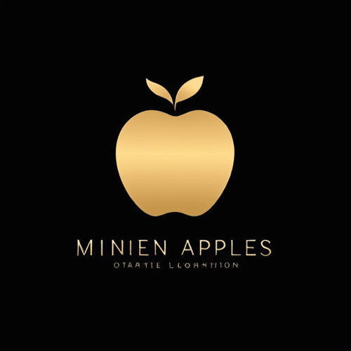 AI Design for Minimalistic and luxury full golden apples