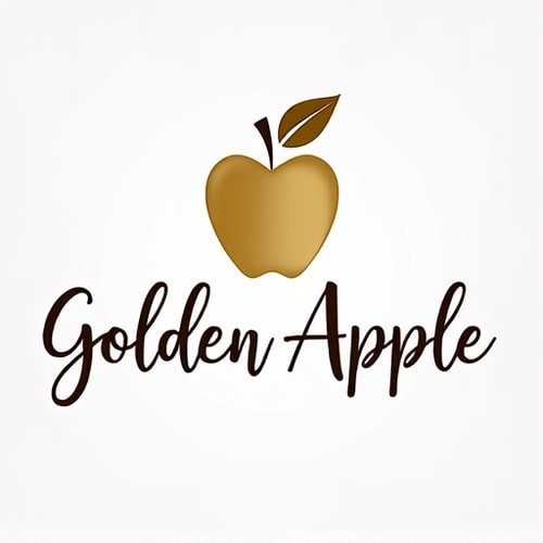 AI Design for "Create a calligraphic, elegant logo for a premium yoga and pilates boutique studio named 'Golden Apple.' The design should feature a stylized, flowing apple icon that symbolizes luxury, vitality and balance. Incorporate refined, calligraphic lines and simplicity in the apple icon and studio name lettering. Use a sophisticated color palette of white and gold to convey tranquility and sophistication. The calligraphic style should feel both modern and timeless, evoking a sense of awe and high-end branding. The logo should appeal to a discerning clientele seeking a premium yoga and pilates experience and elevate your studio's signage, marketing materials and merchandise. Aim for a minimalistic yet elegant design that stands out."