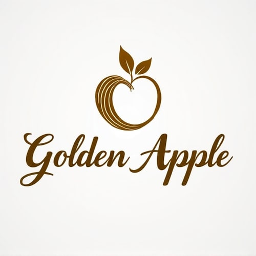 AI Design for "Create a calligraphic, elegant logo for a premium yoga and pilates boutique studio named 'Golden Apple.' The design should feature a stylized, flowing apple icon that symbolizes luxury, vitality and balance. Incorporate refined, calligraphic lines and simplicity in the apple icon and studio name lettering. Use a sophisticated color palette of white and gold to convey tranquility and sophistication. The calligraphic style should feel both modern and timeless, evoking a sense of awe and high-end branding. The logo should appeal to a discerning clientele seeking a premium yoga and pilates experience and elevate your studio's signage, marketing materials and merchandise. Aim for a minimalistic yet elegant design that stands out."
