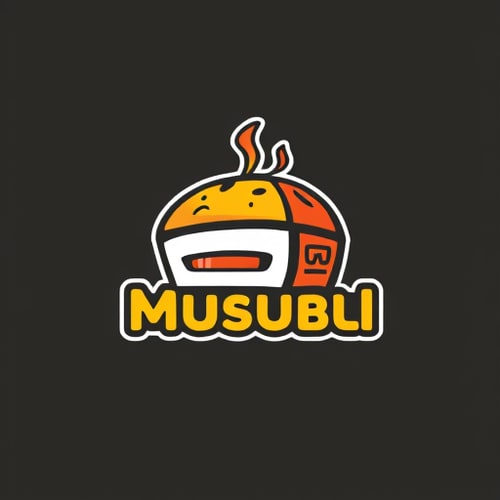 AI Design for logo for spam musubi business. make it anime