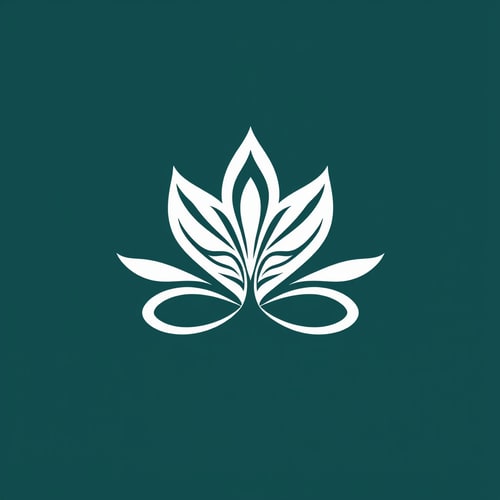 AI Design for Yoga logo with a simple one stroke butterfly