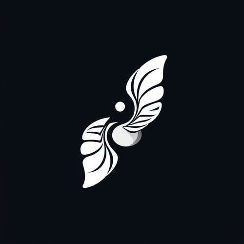 AI Design for Simple graphic yin yang Butterfly logo