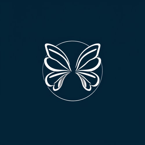 AI Design for Simple graphic yin yang Butterfly logo