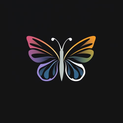 AI Design for Simple graphic yin yang Butterfly logo