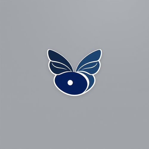 AI Design for Simple graphic yin yang Butterfly logo