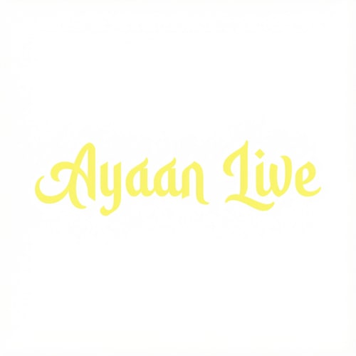 AI Design for Create a wordmark logo for a Singer Named " Ayaan Live". The logo should be simple with a arabic touch . do not add elements around the logo it should be subtle and simple yet unique . do not add elemnts around the logo