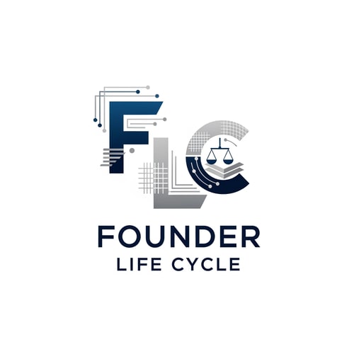 AI Design for Create a logo for a new firm named Founder Life Cycle .This firm is for founders ,entrepreneurs , startups . This company resonates and survives in a legal startup enviornment . All of the basis of this company is doing documentation , stats , analysis . Use these all things in an abstract way and also combine the letters FLC like using the initials of the firm name and generate a combination logo. Use the colors around trust , professionalism, premiumness and authenticity.