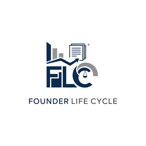 AI Design for Create a logo for a new firm named Founder Life Cycle .This firm is for founders ,entrepreneurs , startups . This company resonates and survives in a legal startup enviornment . All of the basis of this company is doing documentation , stats , analysis . Use these all things in an abstract way and also combine the letters FLC like using the initials of the firm name and generate a combination logo. Use the colors around trust , professionalism, premiumness and authenticity.