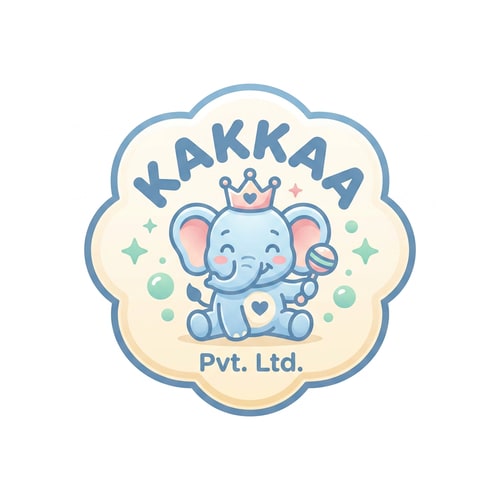 AI Design for Design a premium playful emblem logo for Kakkaa Pvt. Ltd., a baby care brand focused on safe, gentle, and high-quality essentials for babies and toddlers. The logo should instantly communicate trust, care, softness, happiness, and child-friendly warmth while looking professional enough to become a large household brand. Create the logo in an emblem / badge style, where the brand name and symbol are integrated into one cohesive mark.
Use a cute and memorable mascot or icon such as a smiling baby face, teddy bear, baby elephant, soft cloud, moon, stroller, pacifier, diaper pin, or playful animal, stylized in a modern minimal way. The emblem should feel joyful and charming, appealing to parents while also feeling lovable for children. Include rounded shapes, smooth curves, soft edges, and balanced composition. The typography should be bold yet soft, rounded, clean, and highly legible. The word Kakkaa should be the hero focus, with Pvt. Ltd. smaller or secondary if included.
Use a baby-care inspired color palette such as soft sky blue, pastel pink, mint green, lavender, warm cream, light yellow, baby peach, and white, with subtle gradients or flat modern tones. Prioritize colors that symbolize cleanliness, comfort, trust, innocence, and freshness. The emblem should feel vibrant but not harsh.
The overall look should be modern, iconic, scalable, and packaging-ready, suitable for diapers, wet wipes, clothing tags, bath products, strollers, toys, and future baby product lines. Make it look premium enough for shelves yet playful enough to stand out instantly. Clean vector style, high detail, polished branding presentation, white background, centered composition, no mockup, no extra text, no clutter.