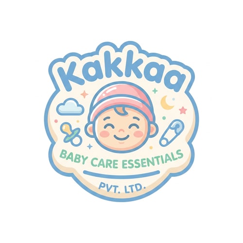 AI Design for Design a premium playful emblem logo for Kakkaa Pvt. Ltd., a baby care brand focused on safe, gentle, and high-quality essentials for babies and toddlers. The logo should instantly communicate trust, care, softness, happiness, and child-friendly warmth while looking professional enough to become a large household brand. Create the logo in an emblem / badge style, where the brand name and symbol are integrated into one cohesive mark.
Use a cute and memorable mascot or icon such as a smiling baby face,  soft cloud, moon, stroller, pacifier, diaper pin, stylized in a modern minimal way. The emblem should feel joyful and charming, appealing to parents while also feeling lovable for children. Include rounded shapes, smooth curves, soft edges, and balanced composition. The typography should be bold yet soft, rounded, clean, and highly legible. The word Kakkaa should be the hero focus, with Pvt. Ltd. smaller or secondary if included.
Use a baby-care inspired color palette such as soft sky blue, pastel pink, mint green, lavender, warm cream, light yellow, baby peach, and white, with subtle gradients or flat modern tones. Prioritize colors that symbolize cleanliness, comfort, trust, innocence, and freshness. The emblem should feel vibrant but not harsh.
The overall look should be modern, iconic, scalable, and packaging-ready, suitable for diapers, wet wipes, clothing tags, bath products, strollers, toys, and future baby product lines. Make it look premium enough for shelves yet playful enough to stand out instantly. Clean vector style, high detail, polished branding presentation, white background, centered composition, no mockup, no extra text, no clutter.