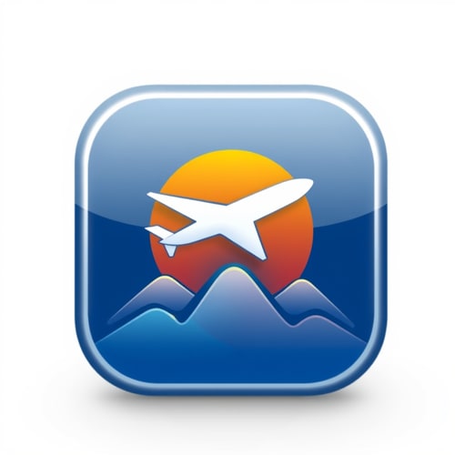AI Design for an app icon for ios for a flights service