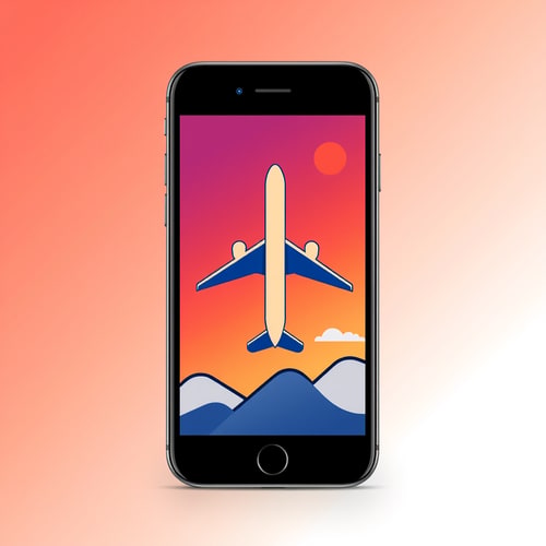 AI Design for an app icon for ios for a flights service