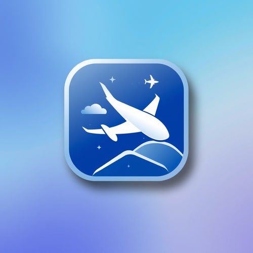 AI Design for an app icon for ios for a flights service