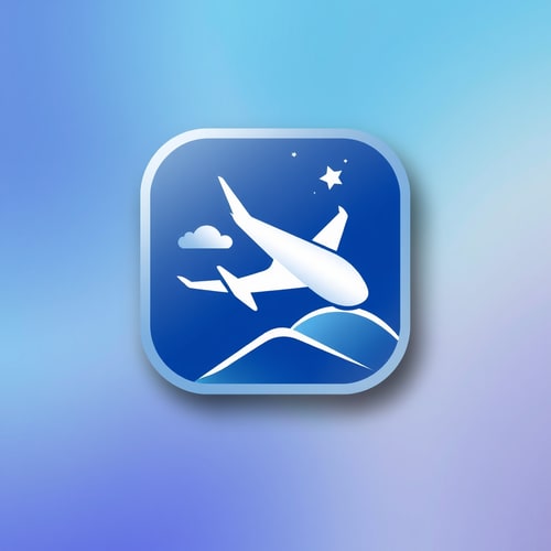 AI Design for an app icon for ios for a flights service