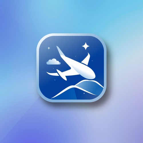 AI Design for an app icon for ios for a flights service