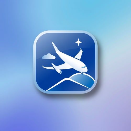 AI Design for an app icon for ios for a flights service