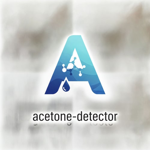 AI Design for a logo for my application called "acetone-detector" i want single letter or two max letter