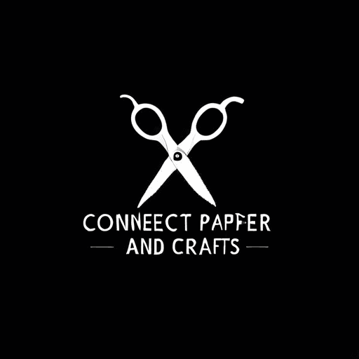 Professional logo design. conecpt of scissors and paper for crafts logo <lora:sdxlbase20:1>