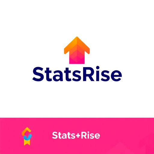 Professional logo design. concept logo of a arrow. colorful playful theme. with the text 'StatsRise' 