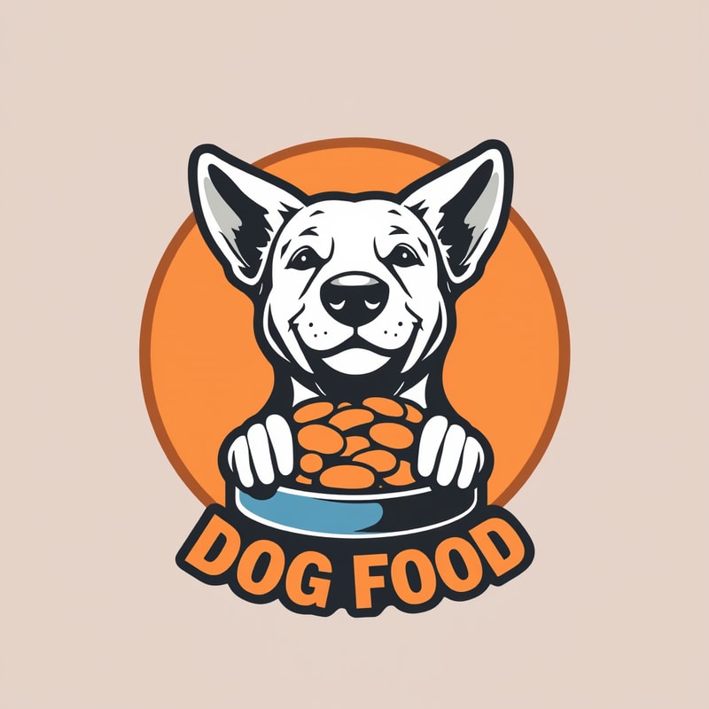 Professional logo design. dog with text dog food