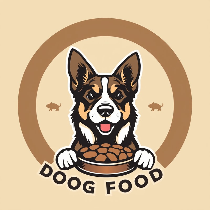 Professional logo design. dog with text dog food