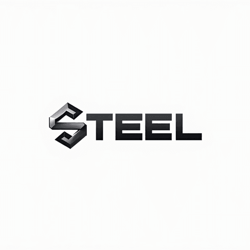 Professional logo design. In the realm of graphic design, envision a strikingly modern, two-dimensional logo crafted specifically for a contemporary construction company named "Steel." This wordmark-style logo embodies a super minimalistic aesthetic that exudes strength and reliability. The letters of "Steel" are rendered in a bold, sans-serif font, each character seamlessly connected, representing the unyielding nature of steel itself.The color palette is a sleek and sophisticated combination of deep charcoal grey and vibrant metallic silver, evoking images of polished steel beams under industrial lighting. The background is a crisp, clean white, allowing the logo to stand out with an air of professionalism and clarity.To enhance its sense of modernity, the letter "S" has been subtly stylized, incorporating angular shapes that mimic the form of steel girders, while maintaining simplicity in overall design. Surrounding the wordmark, negative space is skillfully utilized to create an illusion of depth, drawing the viewer's eye to the precise lines and contours of the lettering.This design conveys an emotional tone of trustworthiness and resilience, making it immediately recognizable and impactful. The composition feels balanced and sturdy, reflecting the foundational principles of the construction industry while embracing a sleek, innovative approach.