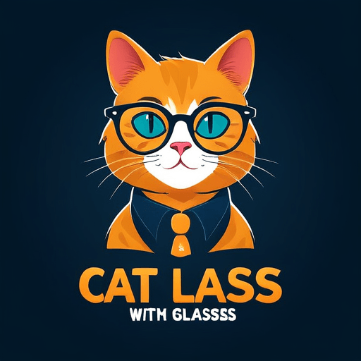 cat with glasses