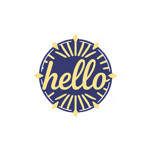 Professional logo design. hello emblem