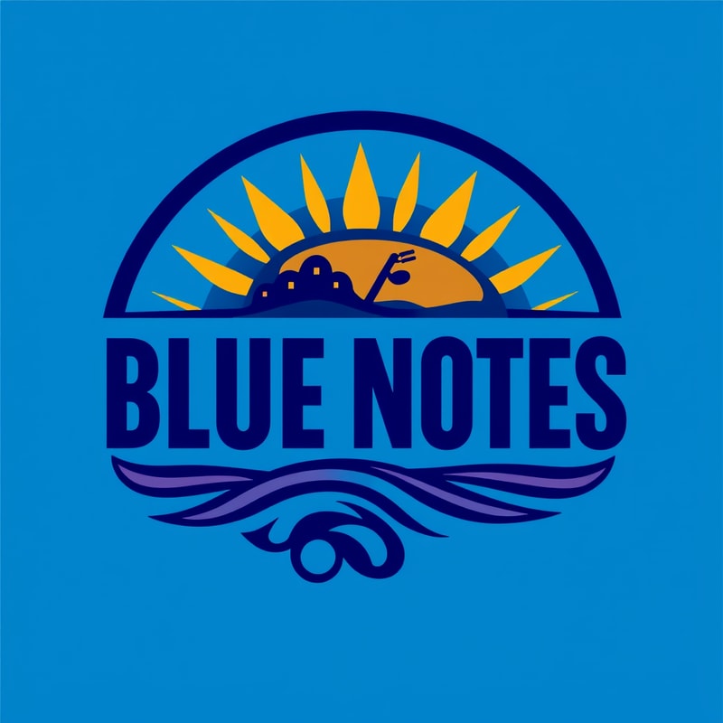 Professional logo design. Create a vibrant, dynamic logo for a summer jazz festival named “Blue Notes.”