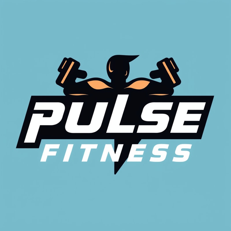 Design a modern and energetic logo for "Pulse Fitness," with bold typography and movement-inspired shapes to evoke strength and activity.