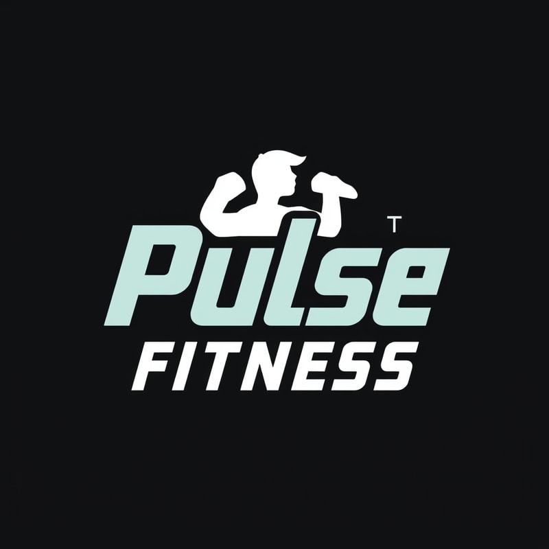 Design a modern and energetic logo for "Pulse Fitness," with bold typography and movement-inspired shapes to evoke strength and activity.