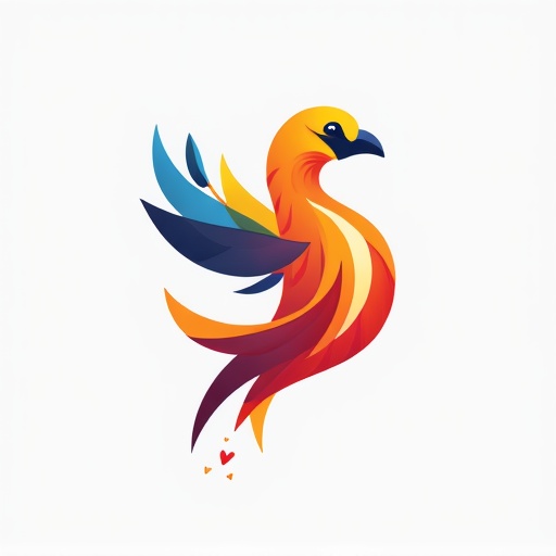 coloful bird logo