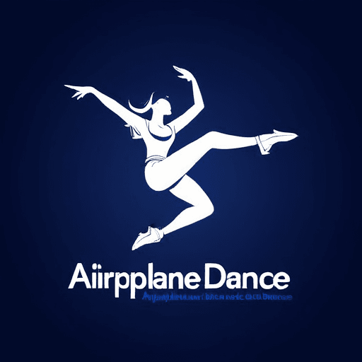 Professional logo design. airplane dance <lora:sdxlbase20:1>