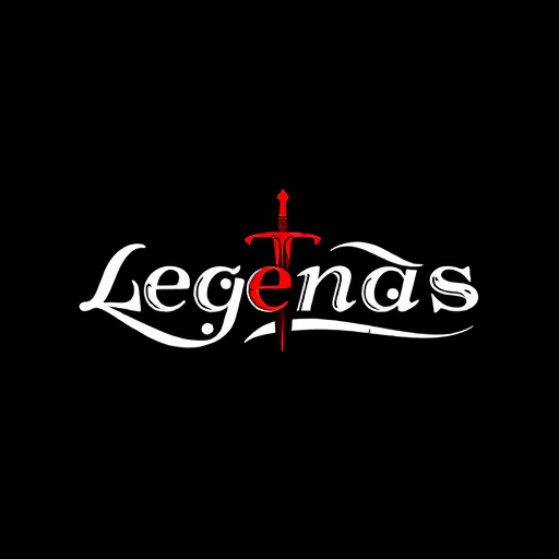 Professional logo design. old age sword with text 'Legends'. make it epic.