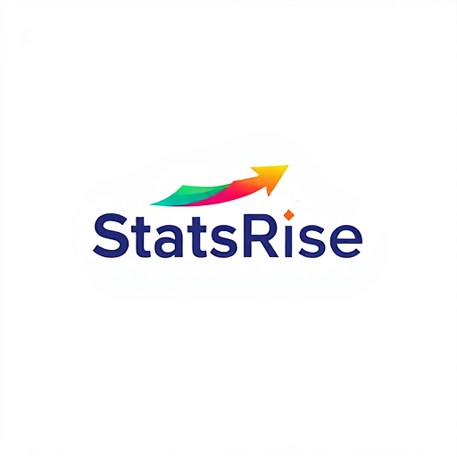 Professional logo design. concept logo of a arrow. colorful playful theme. with the text 'StatsRise' 